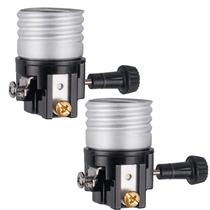 Substituição de soquete de lâmpada DiCuno de 3 vias, pacote com 2 botões giratórios Substituição de soquete de lâmpada DiCuno de 3 vias, pacote com 2 botões giratórios