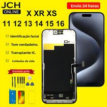 Substituição De Tela LCD Touch Screen Para iPhone X XR XS 11 12 13 14 15 16 pro Max JCH Grau AAAA
