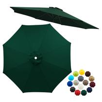 Substituição do dossel de guarda-chuva de pátio LZXNFZY 6,5 pés a 10 pés verde escuro