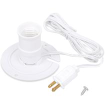 Substituição do kit de luz Yubunt de 5 pés Blow Mold para MB48. com kit de suporte de lâmpada E26/E27, adequado para lanternas de abóbora de Halloween, bonecos de neve para casas de Natal, decoração de artesanato, etc.1 conjunto branco
