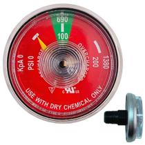 Substituição do manômetro de 100 PSI para extintor de incêndio ABC