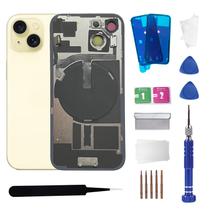 Substituição do vidro traseiro ZNZHKR 15 para iPhone 15 amarelo 6.1"