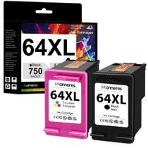 Substituição dos cartuchos de tinta MANNERES 64XL para HP 64XL Combo Substituição dos cartuchos de tinta MANNERES 64XL para HP 64XL Combo