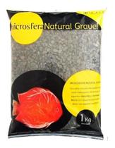 Substrato Aquário Soma Microsfera Pebble Black 1kg 2-4mm