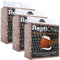 Substrato de coco ReptiChip 68L para répteis (pacote com 3) Substrato de coco ReptiChip 68L para répteis (pacote com 3)