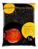 Substrato Microsfera Natural Gravel Pebble Black 2-4 mm 1kg - Soma