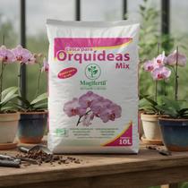 Substrato para orquideas mix casca de pinus carvao chip de coco 10 litros