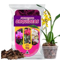 Substrato Para Orquídeas Mix Casca de Pinus Carvão Vegetal Chip de Coco 1kg