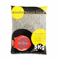 Substrato Soma Microsfera Natural Gravel Pebble Black para Aquários 5kg - 4-6mm