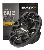 subwoofer 12 polegadas som automotivo bravox bk12 d4 350 watts bobina dupla 2+2 ohms profissional