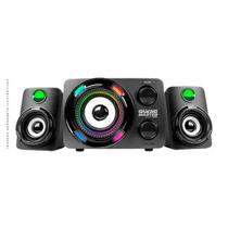 Subwoofer Gamer K-Mex Stereo SS-9800 9.9W RMS, USB + P2, Canais 2.1, LED 7 Cores, Preto - SS9800U0001CB1X