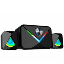 Subwoofer Gamer K-mex Stereo SS8012 11W RMS, Canais 2.1, LED de 7 Cores, Preto - SS8012U0001C81X Subwoofer Gamer K-mex Stereo SS8012 11W RMS, Canais 2.1, LED de 7 Cores, Preto - SS8012U0001C81X