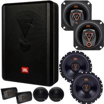Subwoofer Jbl Amplificado Sw8ams c/ Kit 2 Vias e Falante 4 pol