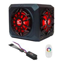Subwoofer NOAM Triplo 10" RGB à Prova dÁgua para Uso Náutico 300W