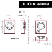 Subwoofer Slin Rebaixado 12 Polegadas Hurricane Ss-12 300W Subwoofer Slin Rebaixado 12 Polegadas Hurricane Ss-12 300W