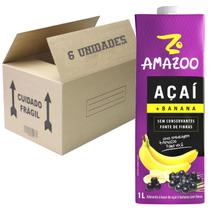 Suco AMAZOO Açai Banana 1L (4 unidades)