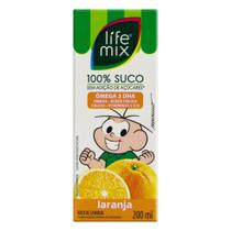 Suco de laranja sem adição de açúcar turma da mônica life mix caixa 200ML Suco de laranja sem adição de açúcar turma da mônica life mix caixa 200ML
