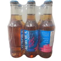 Suco de Uva Rosé Integral Gaseificado Aurora 275ml 6 Unidades