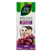 Suco de uva sem adição de açúcar turma da mônica life mix caixa 200ML