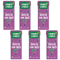 Suco de Uva Tinto 200ml Campo Largo Kit 6 Unidades