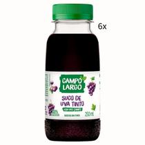 Suco Integral Campo Largo Garrafa 250ml 6 Unidades Sabores