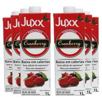 Suco Juxx Cranberry E Morango Zero Açúcar 1000Ml 6 Unidades