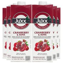 Suco Juxx Funcional Cranberry Romã Zero Açúcar 1 Litro 6 Un.