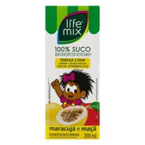 Suco misto de maracujá e maçã sem adição de açúcar turma da mônica life mix caixa 200ml Suco misto de maracujá e maçã sem adição de açúcar turma da mônica life mix caixa 200ml
