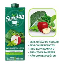 Suco suvalan misto maca espinafre couve e hortela 1l