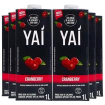 Suco Yaí Sabor Cranberry Zero Sódio Sem Açúcar 1000Ml 6 Un