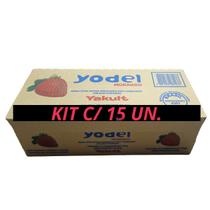 Suco Yodel Morango Yakult Base De Leite Kit Com 15 unidades