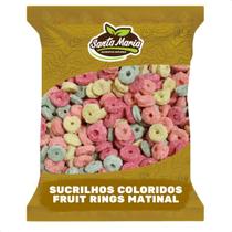 Sucrilhos Colorido Fruit Rings Cereal Matinal 1kg - Santa Maria
