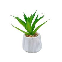 Suculenta Artificial Decorativa Com Vaso de Cerâmica Moderno