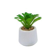 Suculenta Artificial Decorativa Com Vaso de Cerâmica Moderno Suculenta Artificial Decorativa Com Vaso de Cerâmica Moderno