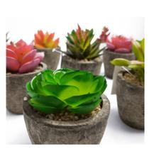 Suculenta Artificial Mini Vaso Marrom Suculenta Artificial Mini Vaso Marrom