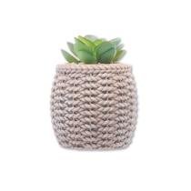 Suculenta com cachepop ceramica sisal 61607 wolff Suculenta com cachepop ceramica sisal 61607 wolff