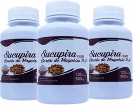 Sucupira + Cloreto De Magnesio Pa 500mg 120 Cápsulas - 3 Unidades