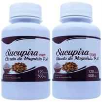 Sucupira Composta Cloreto Magné sio Pa 2 Frascos de 120 Cápsulas 500mg 240 Capsulas
