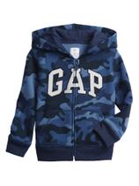 Sudadera con Capucha Completa con Cierre GAP Camuflaje Azul 3 Años