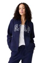 Sudadera con Capucha con Logo GAP y Cierre, Azul Marino, Talla XXL Sudadera con Capucha con Logo GAP y Cierre, Azul Marino, Talla XXL