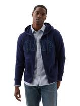 Sudadera con Cierre y Capucha GAP Logo Tapiz Azul Marino Talla Grande Sudadera con Cierre y Capucha GAP Logo Tapiz Azul Marino Talla Grande