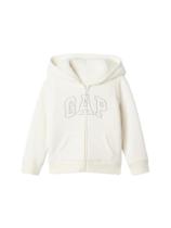 Sudadera con cremallera completa GAP para niñas pequeñas, color Ivory Frost, talla 2 años