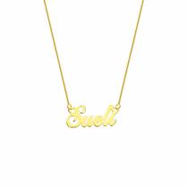 Sueli colar de nome folheado a ouro