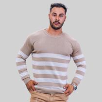 Sueter ad masc gc tricot listras - NET TRICOT