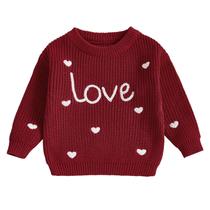 Suéter Adobabirl Baby Girl Chunky Knit com gola redonda 0-3 meses