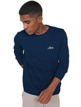 Suéter Aeropostale Masculino Tricot Aero Cursive Azul Marinho Mescla