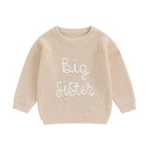 Suéter Amnnchya Toddler, bebê, menina, irmã mais velha, 5 anos Suéter Amnnchya Toddler, bebê, menina, irmã mais velha, 5 anos