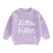 Suéter Amnnchya Toddler Infant Baby Girl Big Sister 6-9M