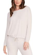 Suéter Barefoot Dreams CozyChic Ultra Lite Stone Tamanho G Suéter Barefoot Dreams CozyChic Ultra Lite Stone Tamanho G