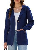 Suéter Blazer KateModa feminino Business Casual azul marinho S